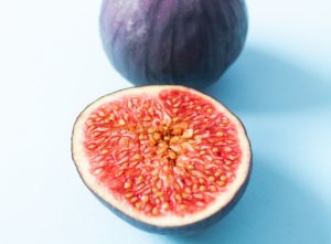Ripe figs shown from inside